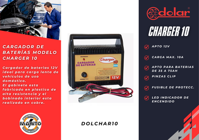 CARGADOR DE BATERIA MODELO CHARGER 10
