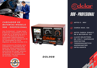 CARGADOR DE BATERIA MODELO 908 PROFESIONAL