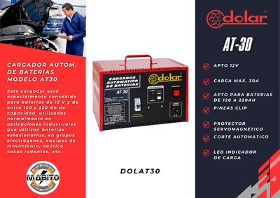 CARGADOR AUTOMATICO DE BATERIAS MODELO AT30