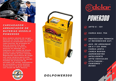 CARGADOR - ARRANCANDOR DE BATERIA MODELO POWER300