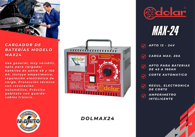 CARGADOR DE BATERIA MODELO MAX24