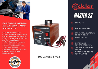 CARGADOR AUTOMATICO DE BATERIAS MODELO MASTER 23