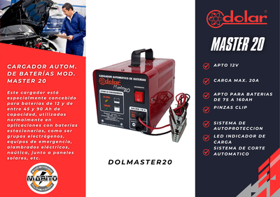 CARGADOR AUTOMATICO DE BATERIAS MODELO MASTER 20