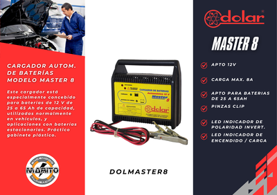 CARGADOR AUTOMATICO DE BATERIAS MODELO MASTER 8