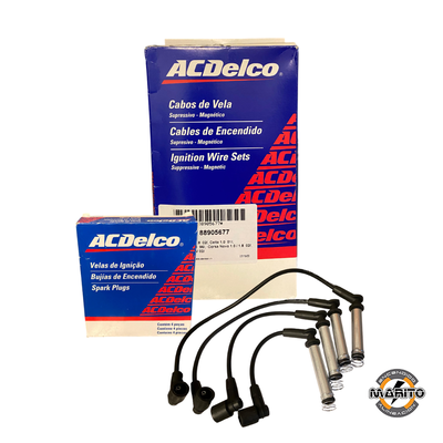 Cables bujias + 4 bujias ACDelco