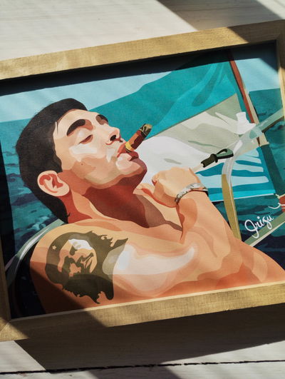 Print Die Gotte - Maradona Habano