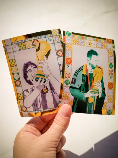 Stickers dorados fútbol