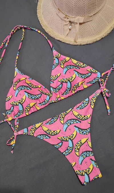 Bikini - BANANAS fondo Rosa