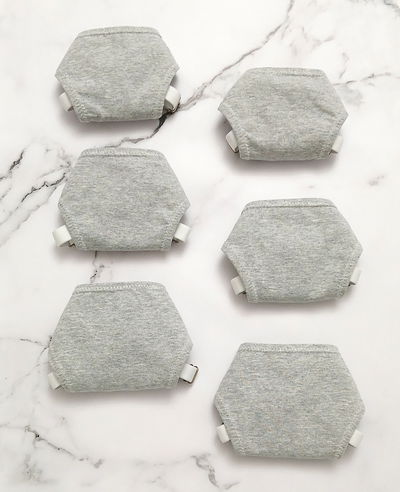 PACK x 6 - GRIS Melange Algodón