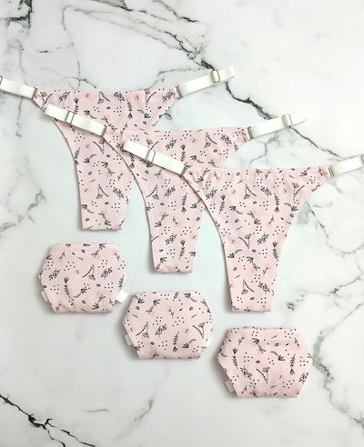 Pack x 6 - RAMITAS Rosa - Algodón