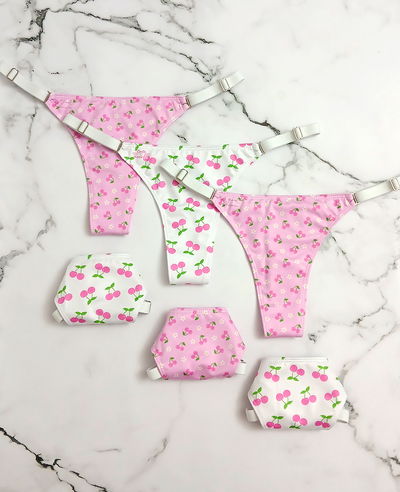 Pack x 6 - CHERRYS Pink Lycra