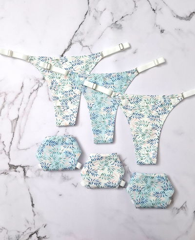 Pack x 6 - HOJAS BLUE - Algodón