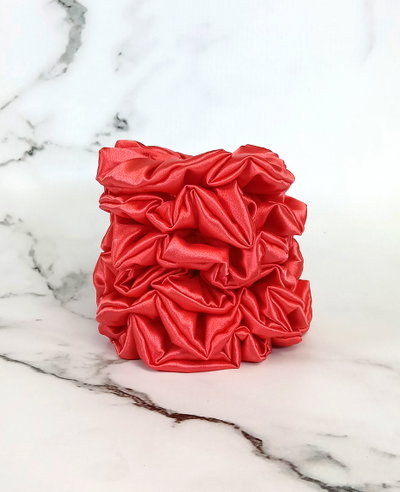Pack x 6 Scrunchies Rojo Satén