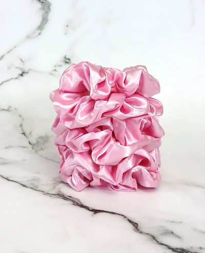 Pack x 6 Scrunchies Rosa Satén