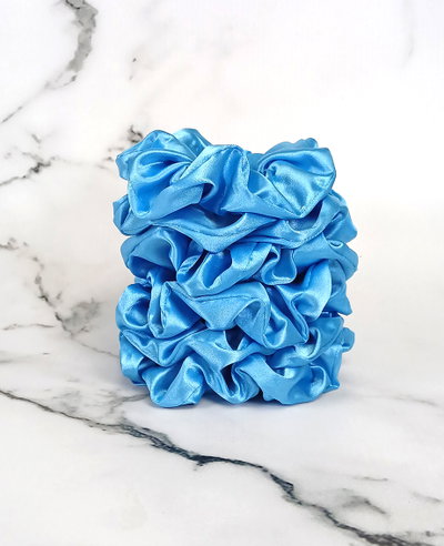 Pack x 6 Scrunchies Celeste Satén