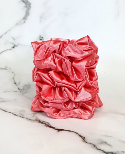 Pack x 6 Scrunchies Coral Satén