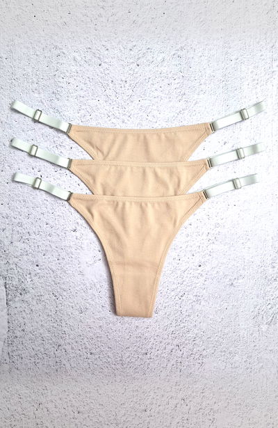 PACK x 3 - NUDE Algodón