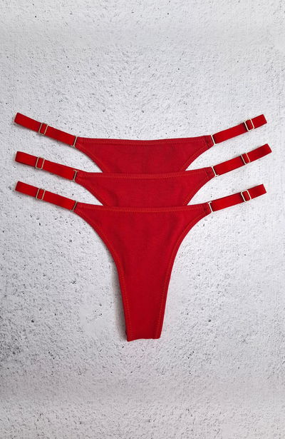 PACK x 3 - ROJO Algodón