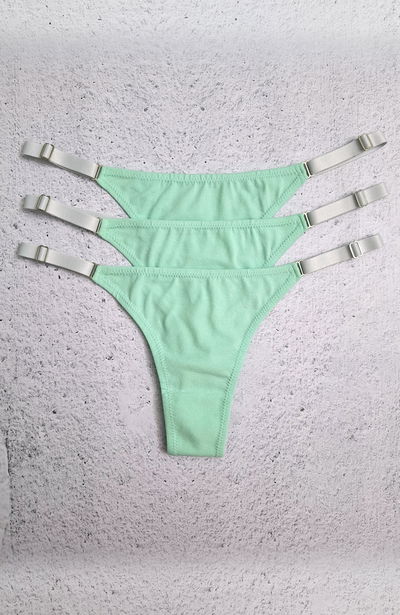PACK x 3 - VERDE AGUA Algodón