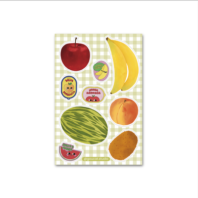 Stickers de Frutas en vinilo - Goucat Studio