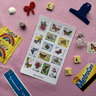Estampillas de mariposas