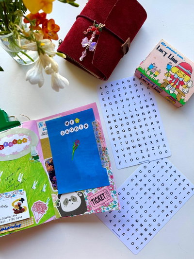 Plancha de Stickers: Alfabeto Beads B&W DOBLES