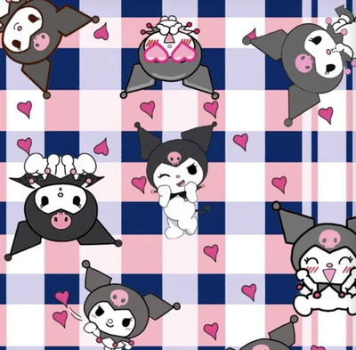 Paño grande de 1 metro x 1,40 Kuromi