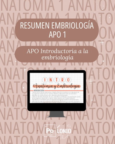 Embriología: Resumen APO 1
