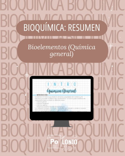 Bioquímica: Resumen "Quimica general"