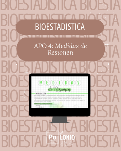 Bioestadística: APO Medidas de resumen
