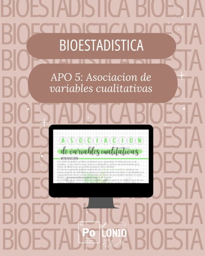 Bioestadística: APO Asociación de variable cualitativas
