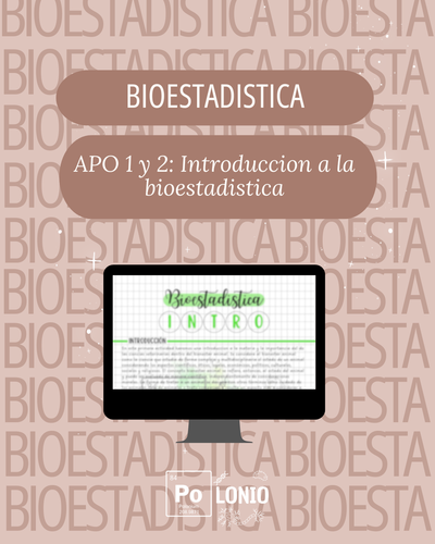 Bioestadística: APO Introducción