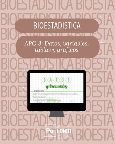 Bioestadística: APO Datos y variables, graficos y tablas