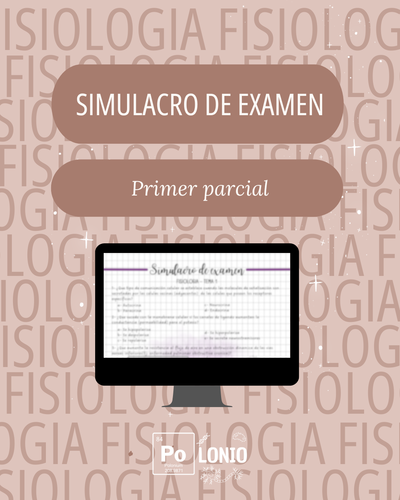 Fisiologia: Modelo de primer parcial T1