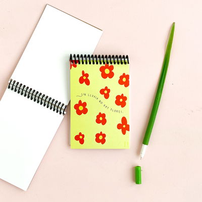 FLORES NARANJA - Libreta A6