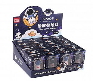 Sacapuntas y Goma de borrar 2 en 1 - ASTRONAUTA