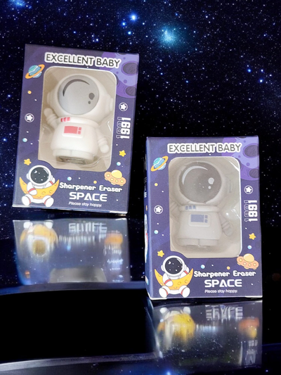 Sacapuntas y Goma de borrar 2 en 1 - ASTRONAUTA