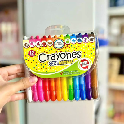 Crayon retractil c/aroma x 12