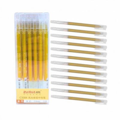 Lapicera color DORADO x 12 unidades