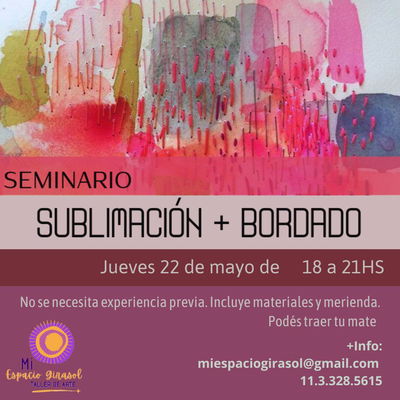 SEMINARIO SUBLIMACION+BORDADO