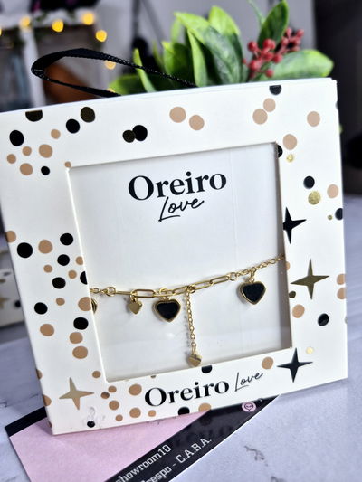 Pulseras Acero Dorado Love
