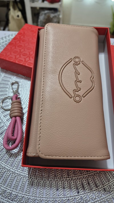 Billetera Beige Triple Oreiro Love