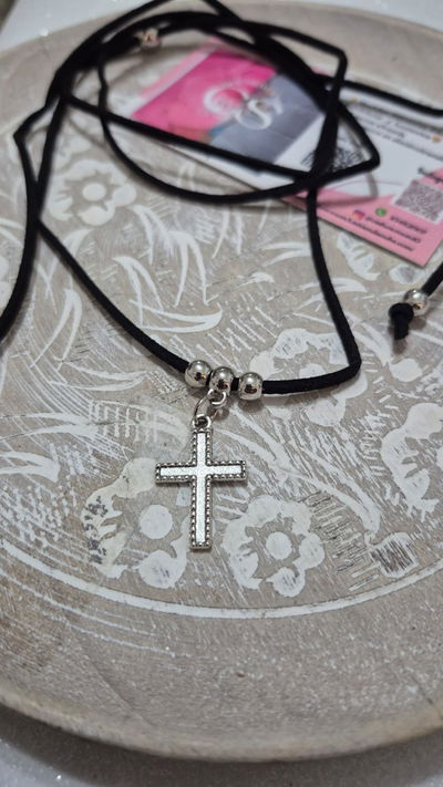 Choker Cruz Plateada CS