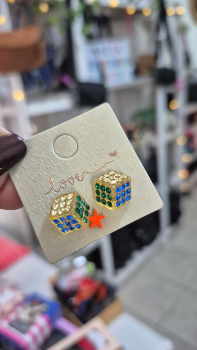 Aros Dados con brillos CS