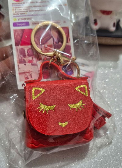 Llavero Charms Gatito Rojo