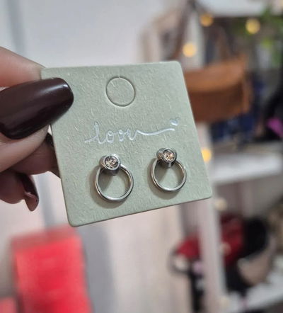 Aros Argollitas con mini corazones CS