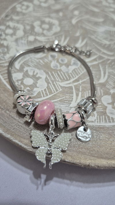 Pulseras estilo Pandora Mariposa