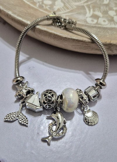 Pulsera Estilo "Pandora" Marina