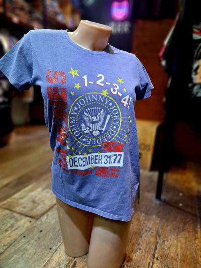 50cm Remera Nevada Ramones 1,2,3,4 Azul