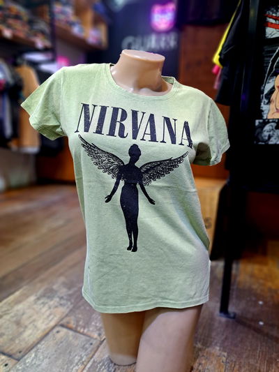 50cm Remera Nevada Nirvana Angel Verde